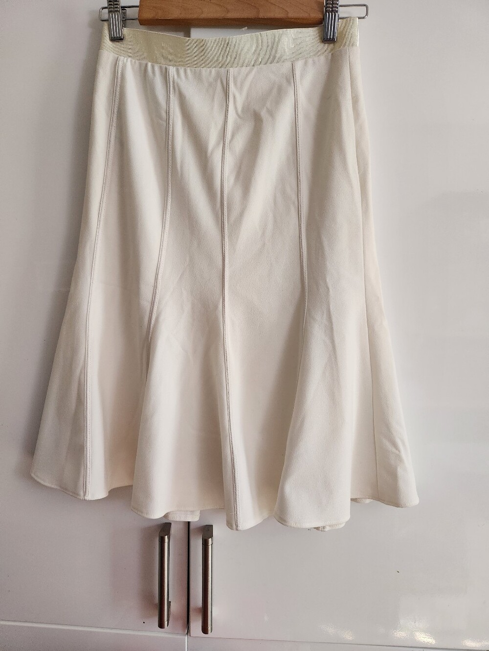 Ann Taylor Cream A-Line Skirt